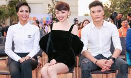 Tóc Tiên khoe chân dài miên man hội ngộ Bùi Tiến Dũng và H'Hen Niê