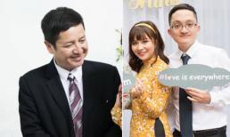 Nghệ sĩ Chí Trung tươi cười rạng rỡ trong ngày ăn hỏi của con trai