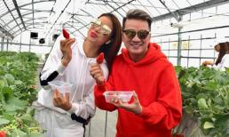 Đàm Vĩnh Hưng cùng Phạm Hương, Lệ Hằng hào hứng thăm quan vườn dâu tây Nhật Bản