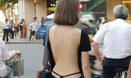Giới trẻ Trung Quốc rộ trào lưu mặc khoe trọn lưng trần