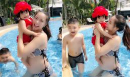 Ca sĩ Hải Băng mặc bikini khoe bụng bầu, đáp trả sâu cay khi bị chê xấu