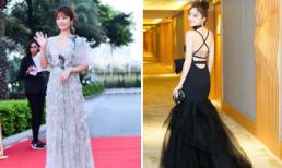 Lâm Tâm Như đọ sắc với 'đàn em' Cổ Lực Na Trát trên thảm đỏ Hoa Đỉnh 2018 