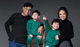 Vợ chồng Đan Lê - Khải Anh hạnh phúc bên hai con