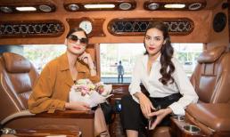 Hoa hậu hoàn vũ 2015 Pia Wurtzbach đọ sắc cùng Lan Khuê tại sân bay Tân Sơn Nhất