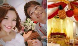 Đám cưới chủ nhân của bản hit 'Bút dứa - Táo bút': Cô dâu ôm bụng bầu lớn, vật trang trí hôn lễ quá độc