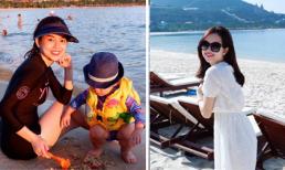 Ly Kute xinh đẹp đưa con trai đi du lịch ở Nha Trang