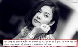 Việt Trinh chính thức tuyên bố: 'Tôi sẽ ở một mình đến suốt đời'