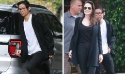 Pax Thiên đeo kính như thư sinh đi ăn cùng Angelina Jolie nhân dịp 'Ngày của mẹ'