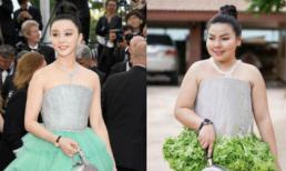 Phản ứng của Phạm Băng Băng và Lý Thần khi bắt gặp cô gái Thái Lan dùng đồ ăn cosplay váy hàng hiệu 