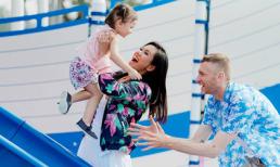 Phương Vy idol và chồng Tây vui vẻ chơi đùa cùng con