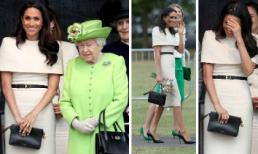 Lên đồ thanh lịch tham dự sự kiện cùng Nữ hoàng, Công nương Meghan Markle gặp sự cố với gió
