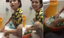 Ngày giết sâu bọ, cô gái sạch sẽ đến mức rửa rau bằng nước rửa bát khiến dân mạng 'cạn lời'