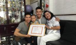 NSND Kim Cương đến thăm nhà Quốc Cơ và Quốc Nghiệp