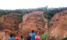 Rùng mình cảnh tượng lở đất kinh hoàng cuốn phăng 2 máy xúc ở Lai Châu