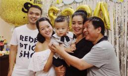 Nghệ sĩ Chiều Xuân và nhạc sĩ Đỗ Hồng Quân đến mừng tiệc thôi nôi cháu ngoại 