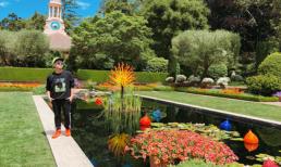 Nhật Tinh Anh khoe ảnh chụp trong vườn hoa đẹp như 'chốn bồng lai tiên cảnh' ở Mỹ  