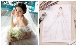 Tiết lộ thiết kế váy cưới 'khủng' đính 20.000 viên pha lê của Á hậu Tú Anh trong ngày cưới