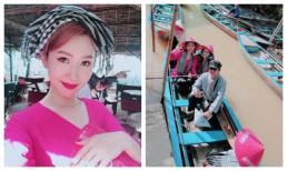 Rũ bỏ nét sang chảnh, đanh đá, Thúy Ngân 'Gạo nếp gạo tẻ' mặc áo bà ba đi giao lưu với khán giả