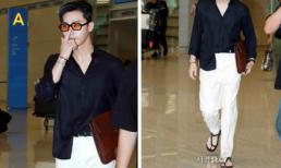 Đi dép xỏ ngón, áo bên mất bên còn 'phó tổng' Park Seo Joon bị chê tơi tả 