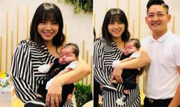 Ca sĩ Hải Băng lộ mặt tròn xoe, vóc dáng đẫy đà trong tiệc đầy tháng con trai 