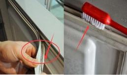 Miếng đệm cửa tủ lạnh thường bị mốc khó làm sạch, áp dụng ngay mẹo nhỏ này tủ lạnh lại sáng bóng như mới