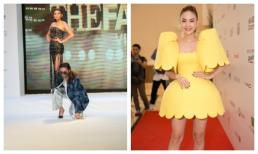 Thanh Hằng vấp ngã vẫn đứng lên catwalk như nữ thần, Minh Hằng trở thành 'thảm hoạ' với sắc vàng