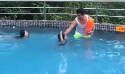 Con gái 5 tuổi của Lý Hải trổ tài bơi cực giỏi khiến người lớn cũng phải nể