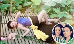 Chất như mẹ Huyền Baby, ngoài 50 tuổi vẫn tự tin mặc áo yếm chụp ảnh với sen