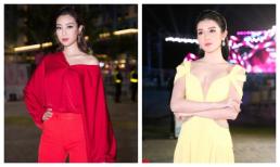 Hoa hậu Đỗ Mỹ Linh diện cả cây đỏ trễ nải, Huyền My đẹp tựa nữ thần tại sự kiện