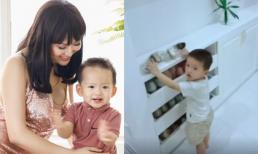Phi Thanh Vân khoe clip con trai làm việc giúp mẹ siêu dễ thương