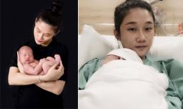 Kha Mỹ Vân lần đầu khoe ảnh cận mặt con trai ít ngày tuổi