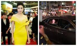 Á hậu Thúy Vân ngồi xế hộp mới tậu gần 8 tỷ đến dự sự kiện