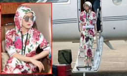 Hoa hậu Giáng My với style 'cực chất' bước xuống từ chuyên cơ riêng