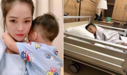 Sau ly hôn, Dương Cẩm Lynh mệt mỏi vì thức đêm chăm con trong bệnh viện