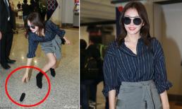 'Phú Sát Hoàng hậu' Tần Lam được khen hết lời với hành động cúi gập mình nhặt đồ giúp phóng viên