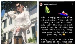 Tóc Tiên mượn Nguỵ Anh Lạc đáp trả khi bị nghi đăng ảnh chiếc áo phản cảm để 'đá xéo' ai đó