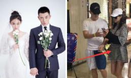 Trương Hinh Dư lộ vòng 2 to lùm lùm, đi mua đồ em bé cùng ông xã sau 1 tháng kết hôn 