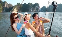 Hồ Ngọc Hà cùng Cindy Bishop và Lý Quí Khánh trải nghiệm khám phá Động Thiên Cung