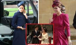 Công nương Kate Middleton và Meghan Markle mặc đồ đối lập trong đám cưới Công chúa Eugenie 