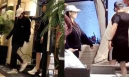 Đánh nhanh thắng nhanh, 'tình địch Phạm Băng Băng' lộ vòng hai lớn, đi đứng nặng nề phải có chồng dìu đỡ