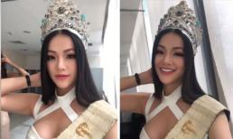 Hình ảnh xinh đẹp và chia sẻ đầu tiên của Nguyễn Phương Khánh khi đăng quang Hoa hậu Trái đất 2018