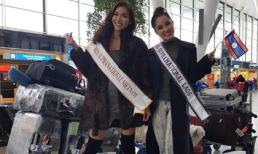 Minh Tú và Hoa hậu Lào 'sưởi ấm cho nhau' giữa thời tiết lạnh giá ở Ba Lan