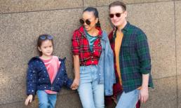 Gia đình Đoan Trang cực chất với style dạo phố đầy màu sắc