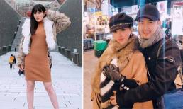 Bảo Thy cùng anh trai và chị dâu đi Hàn Quốc ngắm tuyết đầu mùa