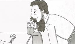 Nghẹn lòng với clip tình cha con của hoạ sĩ Nhật Bản