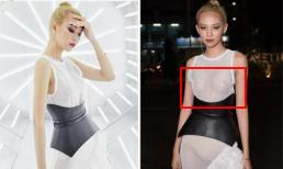 Phí Phương Anh 'mặc như không mặc', lộ nguyên nội y khi tham dự show thời trang