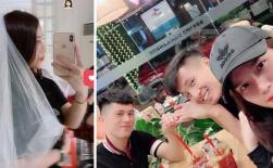 Bạn gái Bùi Tiến Dũng bất ngờ đội khăn voan cô dâu khiến fan tò mò
