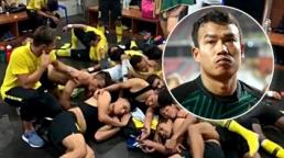 Cầu thủ Malaysia giả vờ gặp ác mộng để chế giễu thủ môn Thái Lan