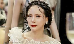 Á hậu Ngọc Quỳnh diện váy đính 30kg ngọc trai tại sự kiện khai trương của NTK Lê Hoàng Hải