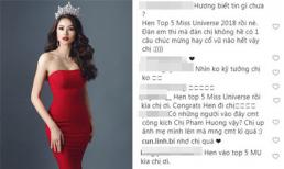 Có động thái mới giữa lúc H'Hen Niê lọt top 5 Miss Universe 2018, Phạm Hương bị trách vì điều này